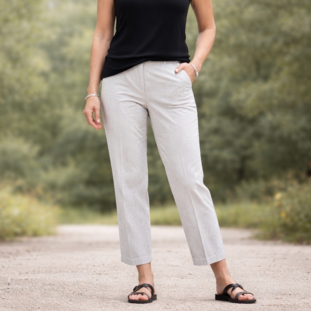 LauRie Taylor white pinstripe, 7/8-l�ngd