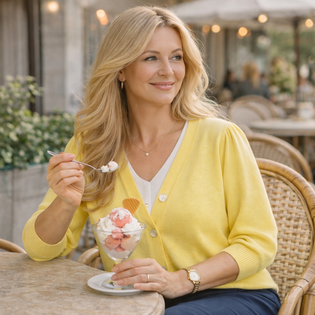 Vacker gul kofta fr�n danska Sunday